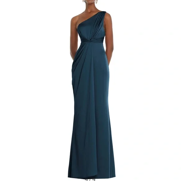 atlantic blue dress Victoria Round Neck 3/4 Sleeve Stretch Corduroy Dress main image 1